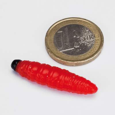 Ignesti Camole Silicone Soft Bienenmaden rot mit schwarzem Kopf