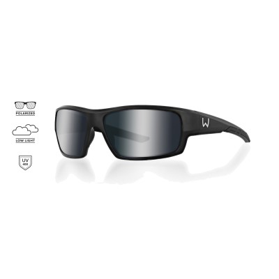 Westin W6 Sport 10 Matte Black - LB Brown LM Silver Flash AR Blue Polarisationsbrille