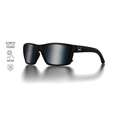 Westin W6 Street 100 Matte Black - LB Smoke LM Silver Flash AR Blue Polarisationsbrille