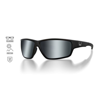 Westin W6 Sport 20 Matte Black - LB Smoke LM Silver Flash AR Blue Polarisationsbrille