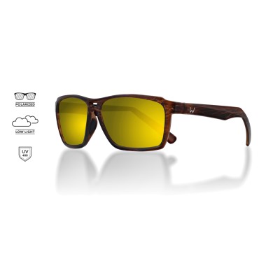 Westin W6 Street 150 Matte Brown Stripe - LB Brown LM Yellow AR Green Polarisationsbrille