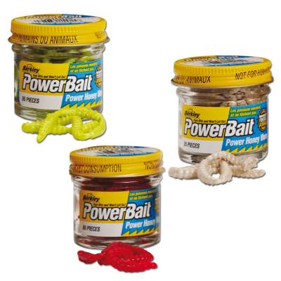 Berkley Powerbait Power Honey Maggot Bienenmaden gelb, gelb - 55Stück