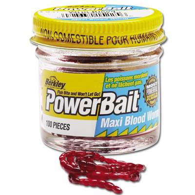 Berkley Powerbait Power Blood Worm Zuckmückenlarven extra groß rot 100Stück