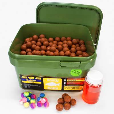 Tasty Baits Bucket Boilies 20mm Sessionpack Pop-Up + Dip 2,5kg Killer Krill, Tasty Baits Bucket Boilies 20mm Sessionpack Pop Up + Dip 2,5kg Killer Krill