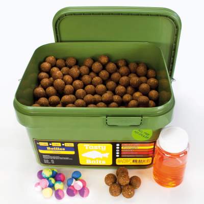 Tasty Baits Bucket Boilies 20mm Sessionpack Pop-Up + Dip 2,5kg Scopex,