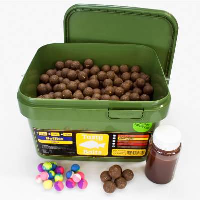 Tasty Baits Bucket Boilies 20mm Sessionpack Pop-Up + Dip 2,5kg Monster Crab