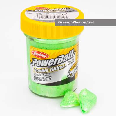 Berkley Powerbait Troutbait Double Glitter Twist Green/ Wlemon/ Yel. Green/ Wlemon/ Yel. - 50g