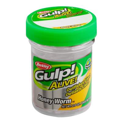 Berkley Gulp! Alive! Bienenmade 1 Honey Worm White, 2,5cm