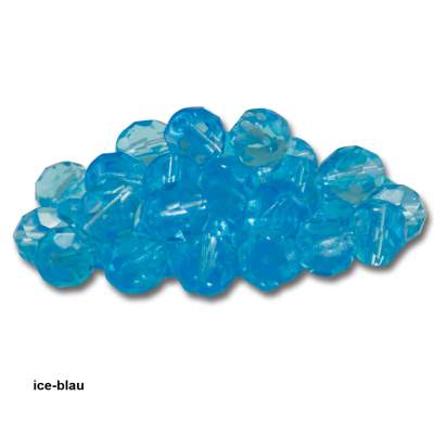 Angel Domäne Facettierte Glasperlen IB8 ice-blau - 8mm - 10Stück