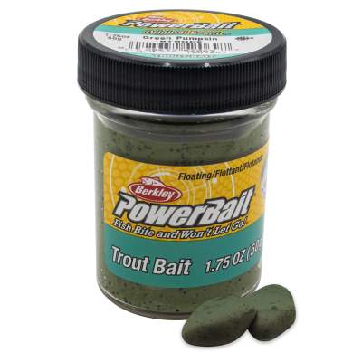 Berkley Power Bait Biodegradable Trout Bait - Forellenteig Green Pumpkin CC - 50g