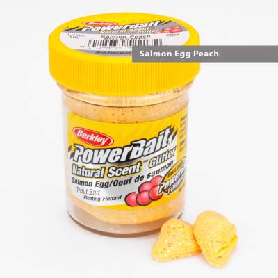 Berkley Powerbait Natural Scent Trout Bait Glitter Salmon Egg Peach, Salmon Egg Peach - 50g