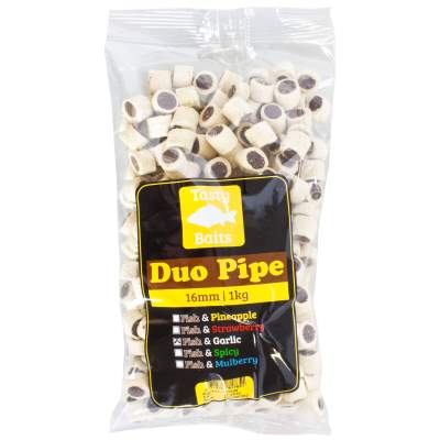 Tasty Baits Duo Pipe Pellets 16mm 1kg Garlic/Fish