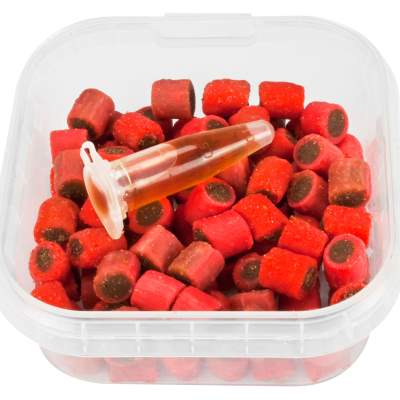 JVS Duo Pipe Pellets 10mm 50g + Dip Strawberry/Fish,