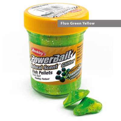 Berkley Powerbait Dough Natural Scent Fish Pellet Fluo Green Yellow fluo green yellow - 50g