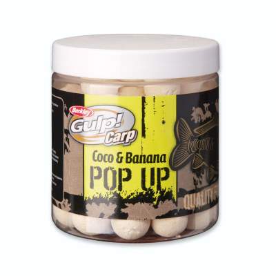 Berkley Gulp Carp Pop Up Coco & Banana Boilie 16mm 100g, Coco & Banana - 16mm - 100g