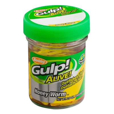 Berkley Gulp! Alive! Bienenmade 1 Honey Worm Fluo Yellow, - 2,5cm