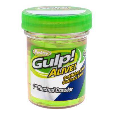 Berkley Gulp! Alive! 1 Pinched Crawler Chartreuse, - 2,5cm - Chartreuse - 2,1oz - 24Stück