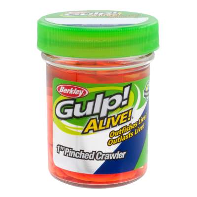 Berkley Gulp! Alive! 1 Pinched Crawler Fluo Orange, - 2,5cm - Fluo Orange - 2,1oz - 24Stück