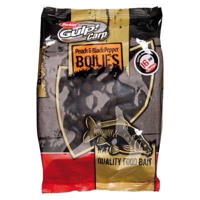 Berkley Boilies Peach & Black Pepper 16mm 1Kg, Peach & Black Pepper - 16mm - 1kg