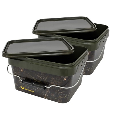 BAT-Tackle Realistric® Bait Bucket 5L Angel- Futtereimer mit Deckel 2 Stück