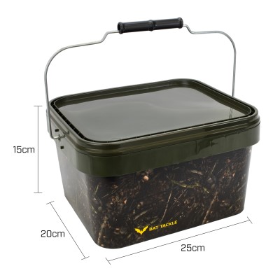 BAT-Tackle Realistric® Bait Bucket 5L Angel- Futtereimer mit Deckel,