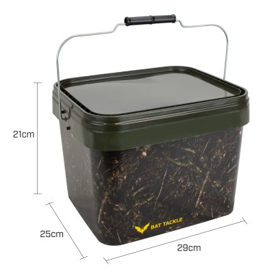 BAT-Tackle Realistric® Bait Bucket 10L Angel- Futtereimer mit Deckel,