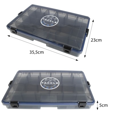 Pro Tackle Lure Box Shallow Köderbox grau - 35,5 x 23 x5 cm