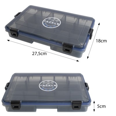 Pro Tackle Lure Box Shallow, grau - 27,5 x 18 x 5cm