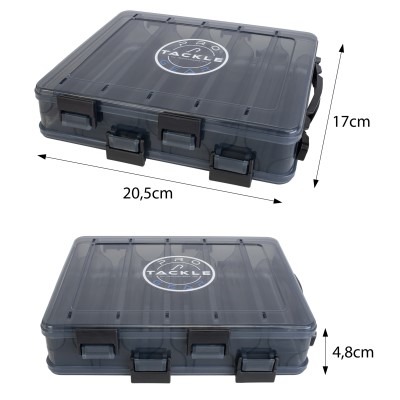 Pro Tackle Lure Box Wobbler-Box grau - 20,5 x 17 x 4,8 cm