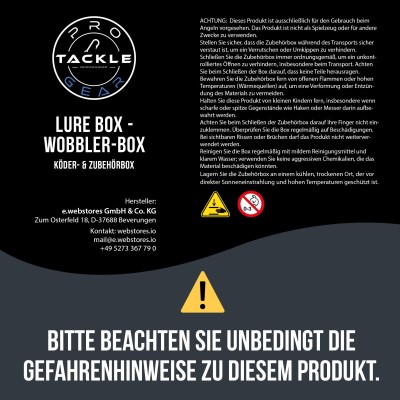 Pro Tackle Lure Box - Wobbler-Box grau - 20,5 x 17 x 4,8 cm