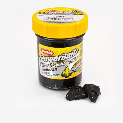 Berkley Powerbait Natural Scent Trout Bait Glitter Garlic Black, 50g