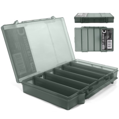 Pro Tackle Lure Box 25-G, Vertical - 25 x 16.5 x 3.6cm - Grey