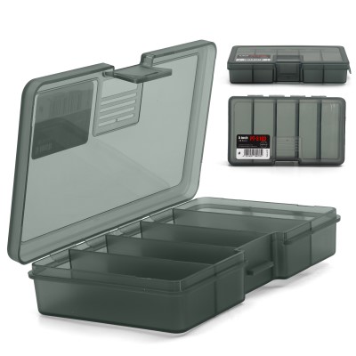 Pro Tackle Tackle Box 12-G Kleinteilbox Vertical - 12 x 7 x 2.3cm - Grey