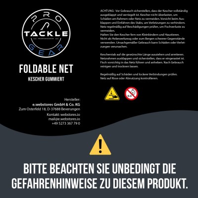 Pro Tackle Foldable Net - Kescher M - 38x43cm - gummiert
