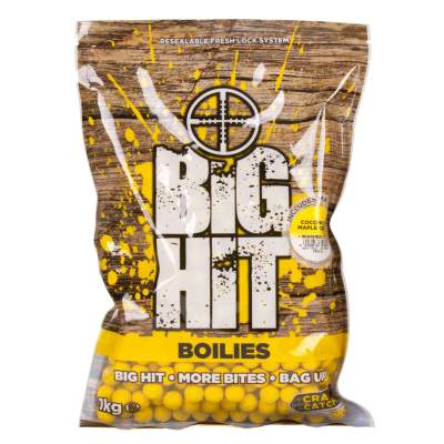 Crafty Catcher Big Hit Boilies incl. Matching Pop-Ups Boilie 15mm - Coconut & Maple Cream - 1kg