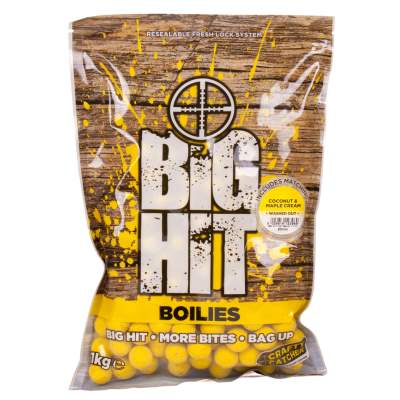 Crafty Catcher Big Hit Boilies incl. Matching Pop-Ups Boilie 20mm - Coconut & Maple Cream - 1kg