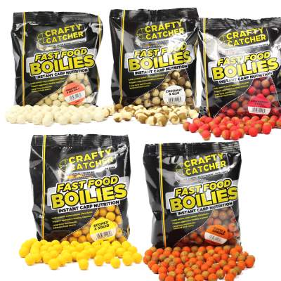 Crafty Catcher Fast Food Boilies, 15mm - Crab Meat & Sea Salt - 500g