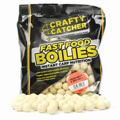 Crafty Catcher Fast Food Boilies, 15mm - Crab Meat & Sea Salt - 500g