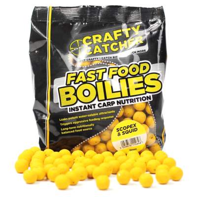 Crafty Catcher Fast Food Boilies, 15mm - Scopex & Squid - 500g