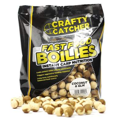 Crafty Catcher Fast Food Boilies, 15mm - Coconut & GLM - 500g