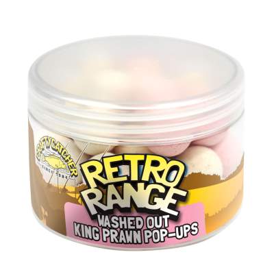 Crafty Catcher Retro Range Pop-Ups - Pop-Up Boilie 15mm - King Prawn Washed Out Pink & White - 60g
