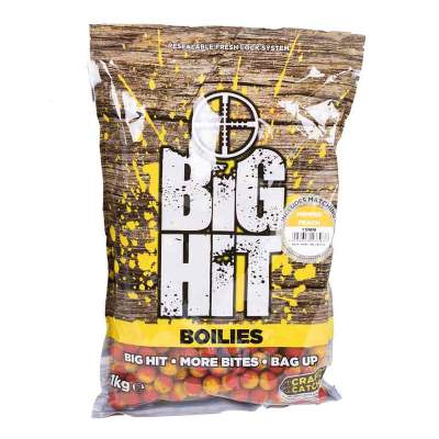 Crafty Catcher Big Hit Boilies incl. Matching Pop-Ups Boilie 15mm - Pepper Peach - 1kg