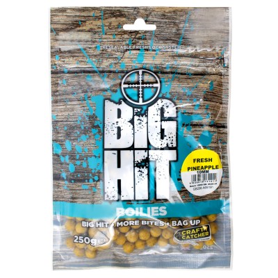 Crafty Catcher Big Hit Boilies, 10mm - Fresh Pineapple - 250g