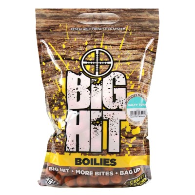 Crafty Catcher Big Hit Boilies incl. Matching Pop-Ups Boilie 15mm - Salty Tuna - 1kg