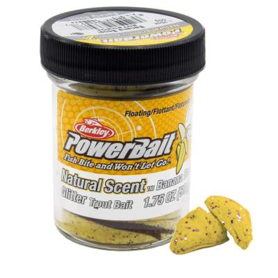 Berkley PowerBait Trout Bait Fruit Range Glitter Forellenteig - Banana Boost - 50g