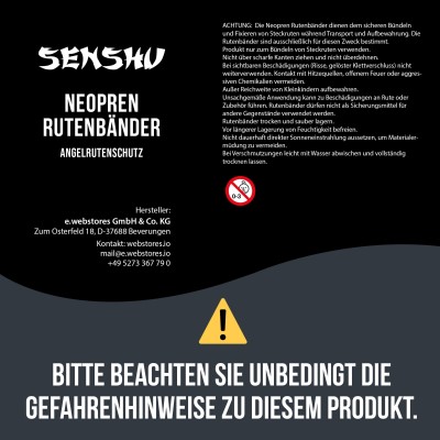 Senshu Doppelpack Neopren Rod Straps