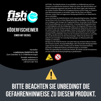 Fishdream Köderfischeimer, 7 Liter 1Stück