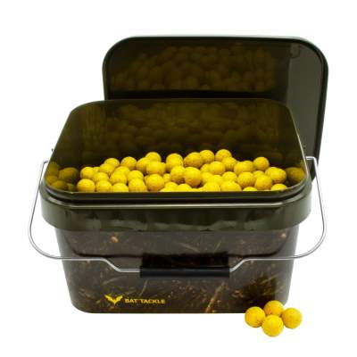 BAT-Tackle Böse Boilies im Realistric® Eimer, 2,5 kg, 18mm, Banana & Toffee - yellow