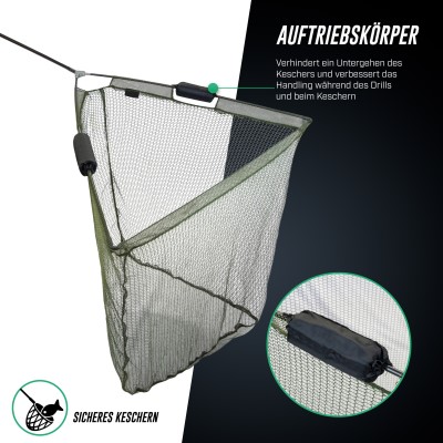 BAT-Tackle Carp Elite® Karpfenkescher ProFloat mit 2 Netfloat