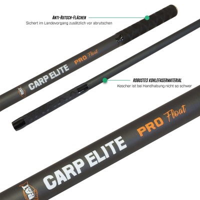BAT-Tackle Carp Elite® Karpfenkescher ProFloat mit 2 Netfloat